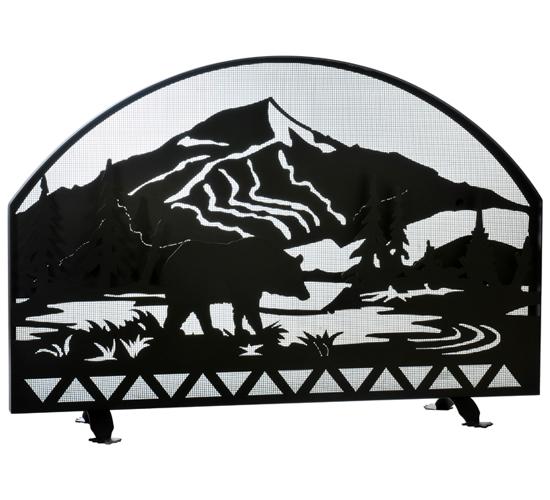 48"W X 32"H Bear Creek Arched Fireplace Screen