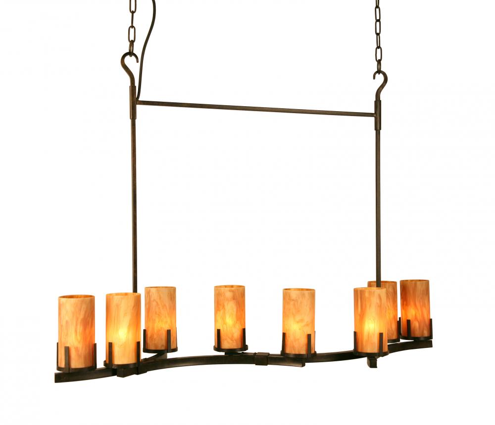 52" Long Cero 8 Light Oblong Chandelier