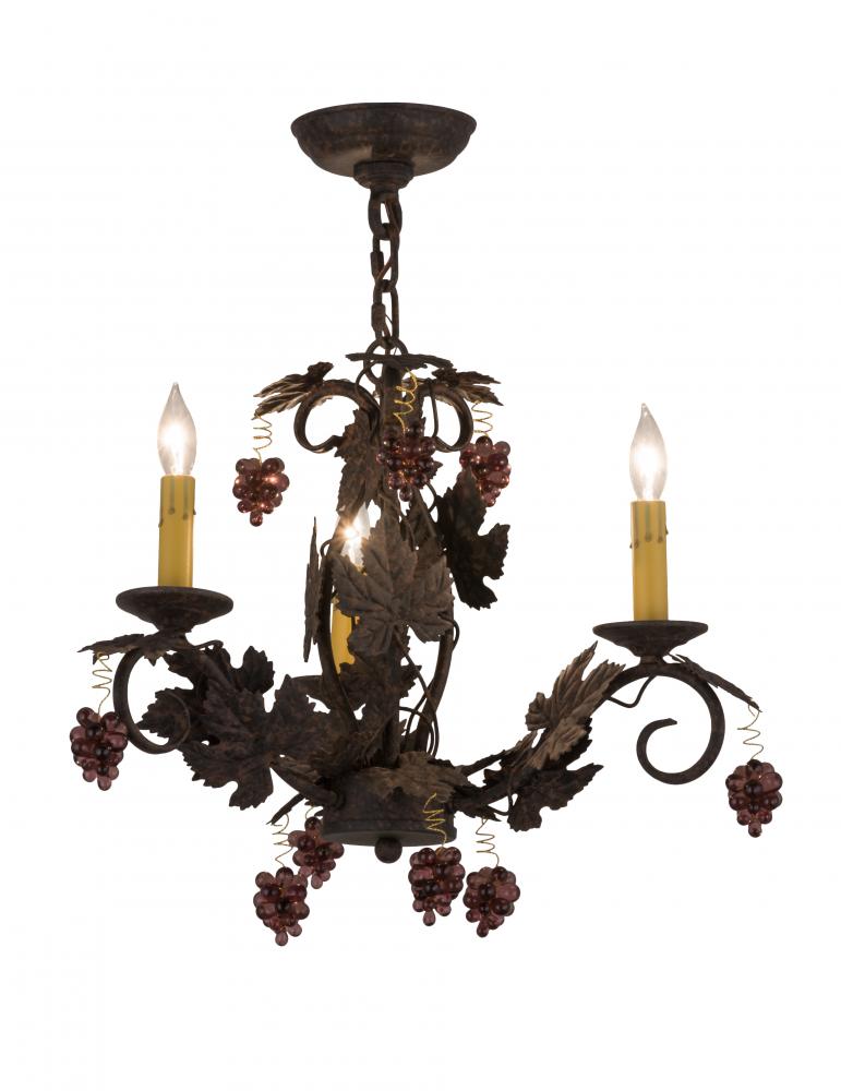 18"W Vineyard 3 LT Chandelier