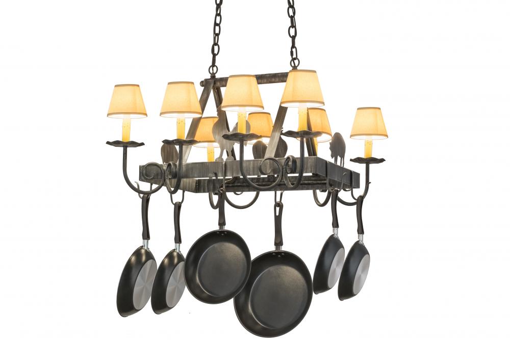 27"L Barn Animals 8 LT Pot Rack