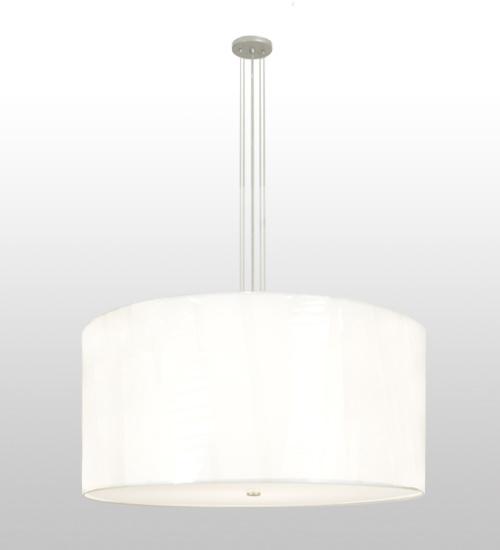 36"W Cilindro White Cotton Pendant