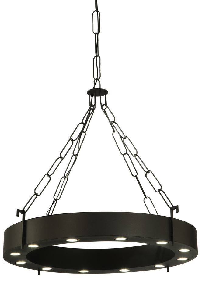 34"W Bangle W/LED Downlights Pendant