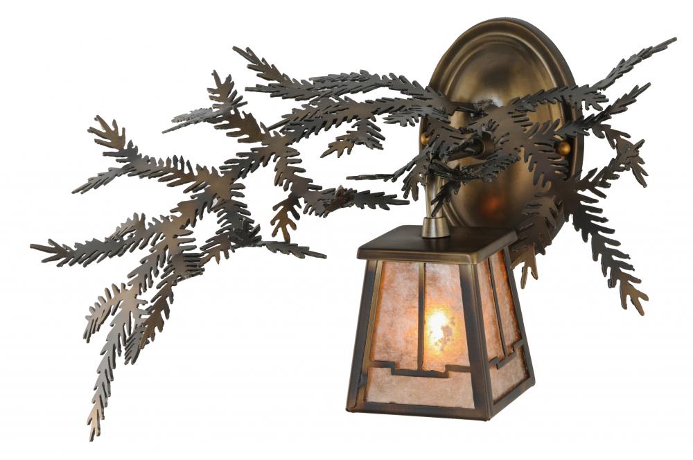 16"W Pine Branch Valley View Wall Sconce