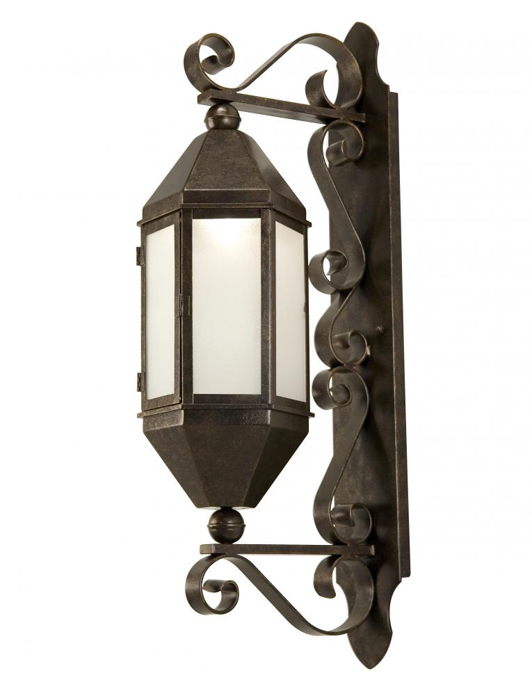 10" Wide Plaza Lantern Wall Sconce