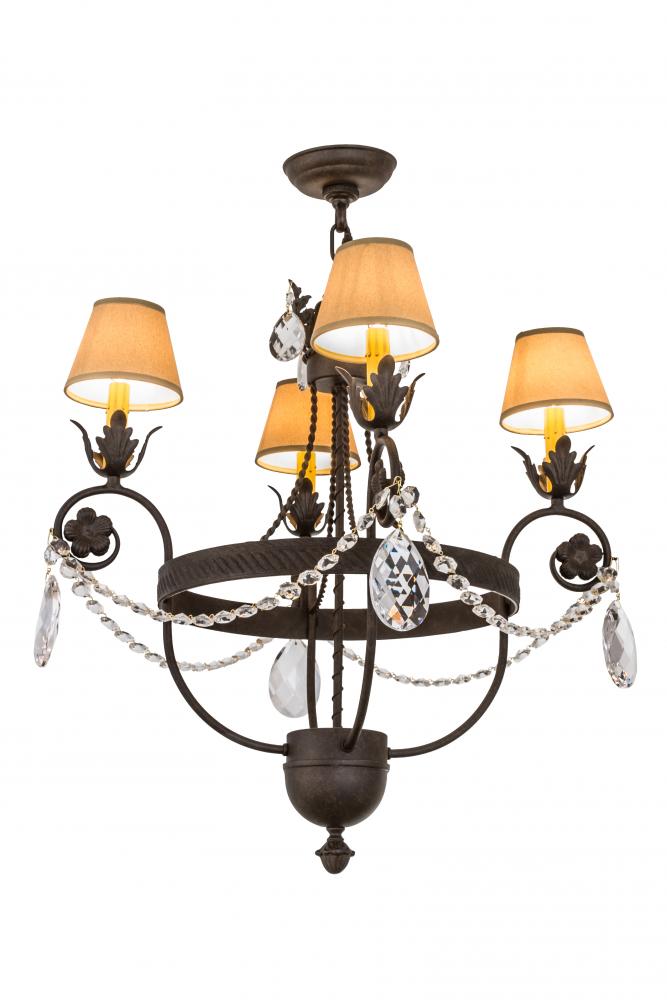 26"W Antonia 4 LT Chandelier