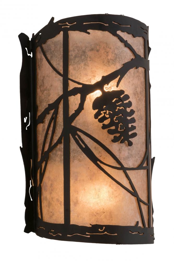 8" Wide Whispering Pines Left Wall Sconce