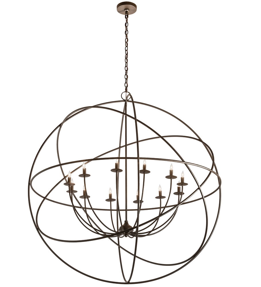 54" Wide Atom Enerjisi 12 Light Chandelier