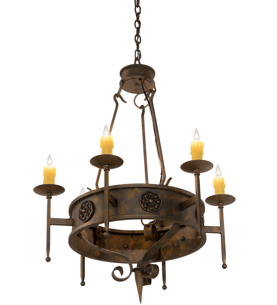 30" Wide Lorenzo 6 Light Chandelier