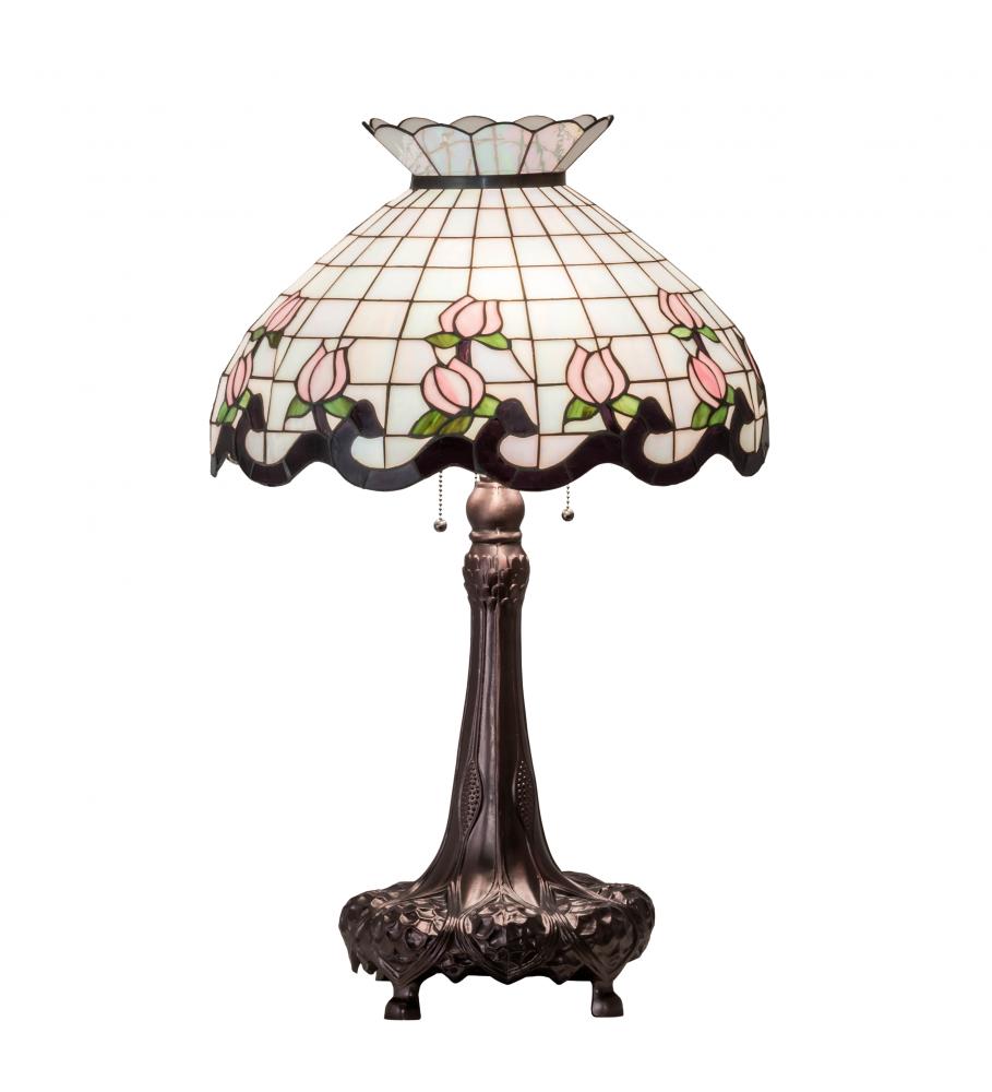 33" High Roseborder Table Lamp