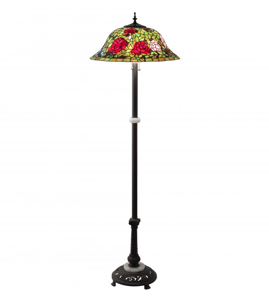 62" High Tiffany Rosebush Floor Lamp