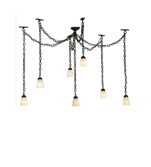 12-126" Wide Castilian 7 Light Adjustable Pendant