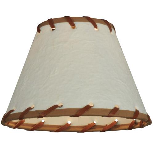 6.25"W X 4.25"H Parchment & Rawhide Shade