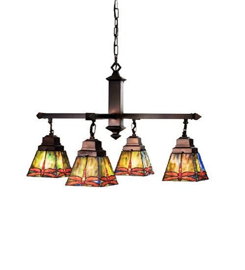 26"W Prairie Dragonfly 4 LT Chandelier.609