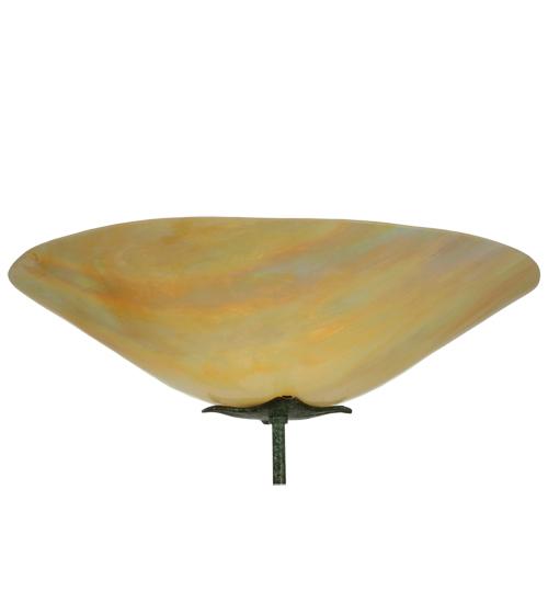 20" Wide Metro Fusion Beige Iridescent Glass Cone Shade