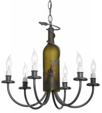 Meyda Blue 112640 - 18"W Tuscan Vineyard 6 LT Wine Bottle Chandelier