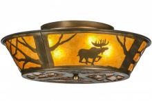 Meyda Blue 113169 - 22"W Moose at Dawn Flushmount