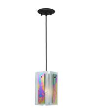 Meyda Blue 118485 - 6.5"Sq Metro Aurora Borealis Quadrato Mini Pendant