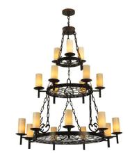 Meyda Blue 126500 - 48" Wide Newcastle 18 Light Three Tier Chandelier