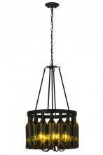 Meyda Blue 128162 - 17"W Tuscan Vineyard Estate 16 Wine Bottle Chandelier