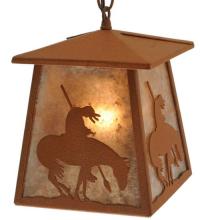 Meyda Blue 129681 - 7"Sq Trails End Lantern Pendant