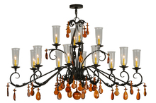 Meyda Blue 136485 - 62" Long Windsor 14 Light Oblong Chandelier