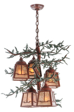 Meyda Blue 142072 - 28"W Pine Branch Valley View 5 LT Chandelier