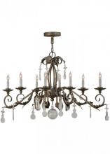 Meyda Blue 143961 - 44" Long Windsor 8 Light Oblong Chandelier