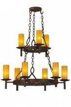 Meyda Blue 144754 - 33" Wide Newcastle 9 Light Two Tier Chandelier