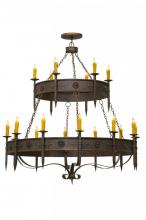 Meyda Blue 145304 - 69"W Calandra 18 LT Two Tier Chandelier