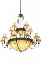 Meyda Blue 170103 - 74" Wide Commerce Sportsman 15 Light Two Tier Chandelier