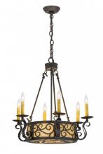 Meyda Blue 170227 - 24"W Delano 6 LT Chandelier