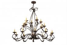 Meyda Blue 171783 - 54" Long Windsor 18 Light Oblong Chandelier