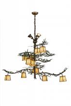 Meyda Blue 188463 - 52"W Pine Branch Valley View 12 LT Chandelier