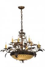 Meyda Blue 188594 - 42"W Greenbriar Oak 8 Arm Chandelier