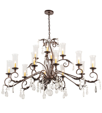 Meyda Blue 203867 - 62" Long Windsor 14 Light Oblong Chandelier