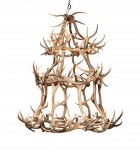 Meyda Blue 212276 - 70" Wide Antlers Elk 18 Light Chandelier