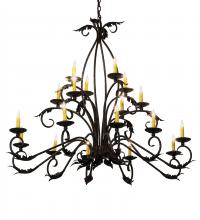 Meyda Blue 225931 - 56" Long Windsor 18 Light Oblong Chandelier