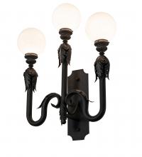 Meyda Blue 233089 - 30" Wide Strasbourg 3 Light Wall Sconce