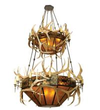 Meyda Blue 71372 - 66" Wide Antlers Elk 2 Tier Chandelier