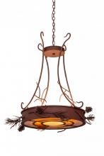 Meyda Blue 99449 - 34"W Woodland Pine Inverted Pendant