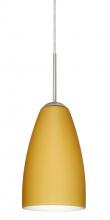 Besa Lighting 1JT-1511VM-SN-L - Besa Riva 9 Pendant Satin Nickel Vanilla Matte 1x75W Medium Base, 15Ft. Cord