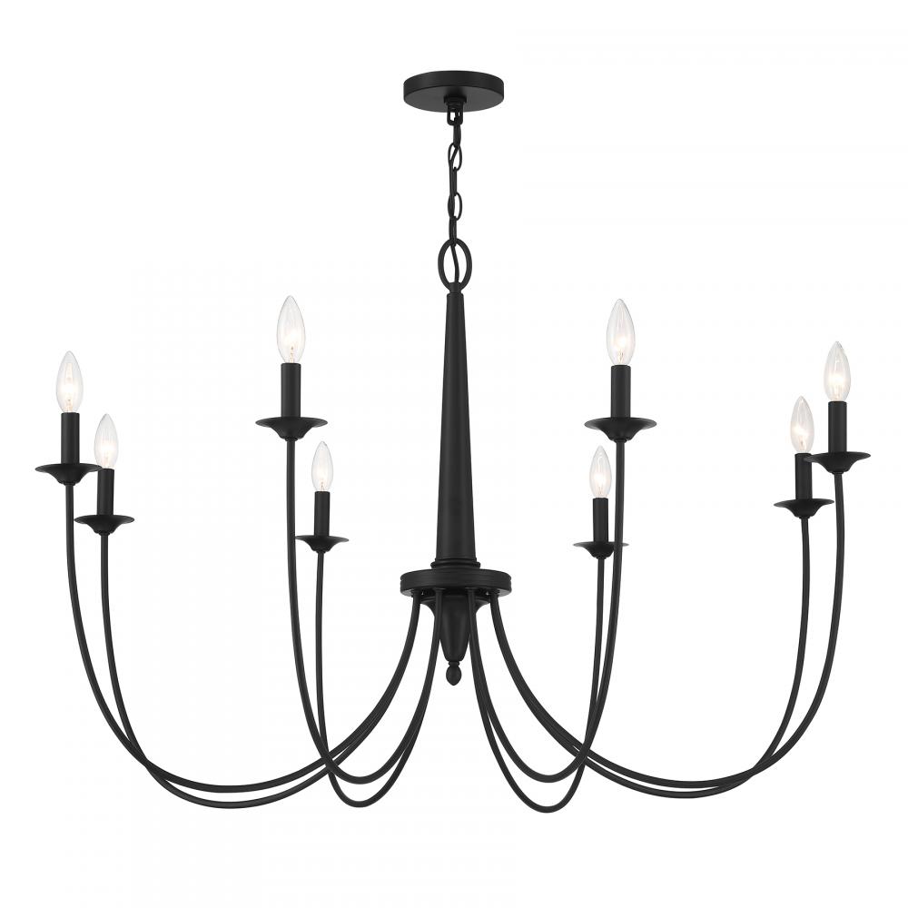 Stonecrest 8-Light Chandelier in Matte Black