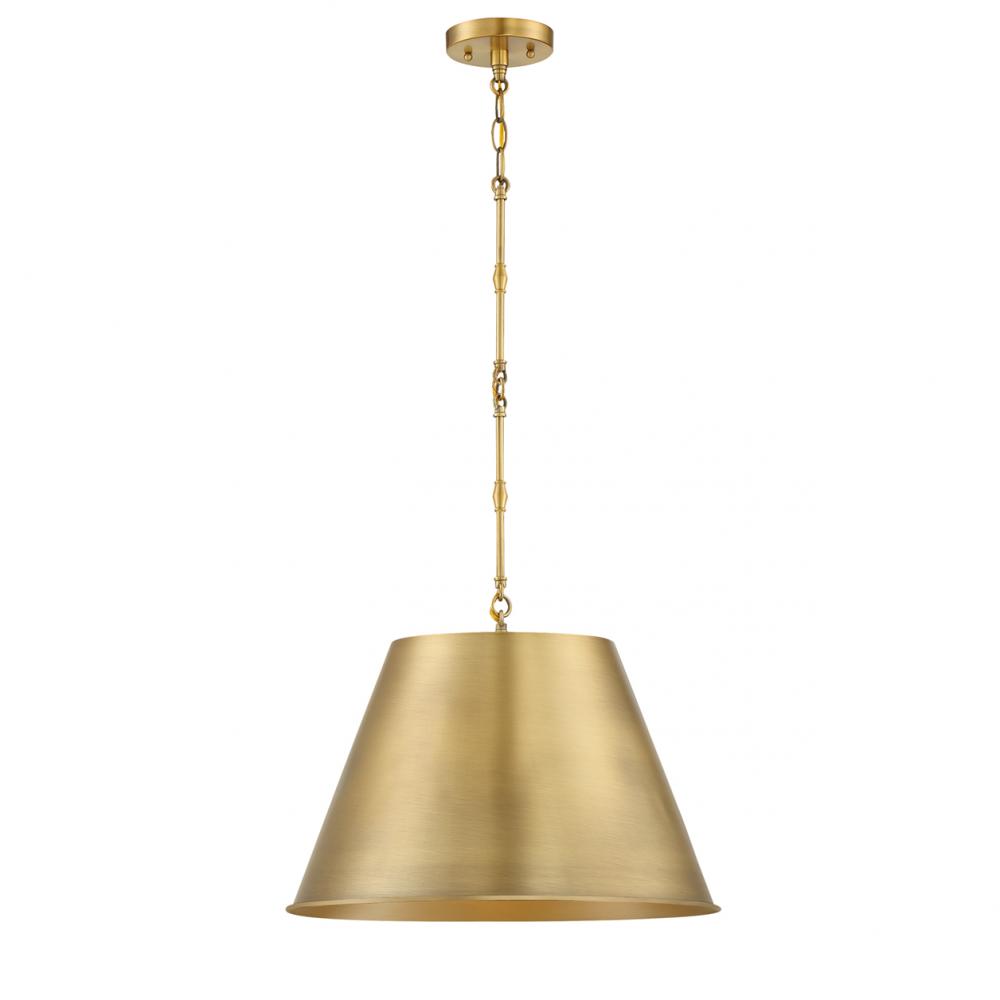 Alden 1-Light Pendant in Warm Brass