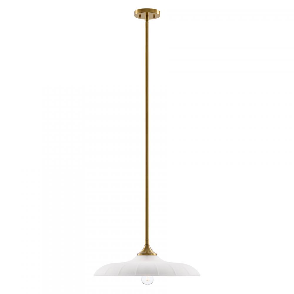 Hadley 1-Light Pendant in Warm Brass