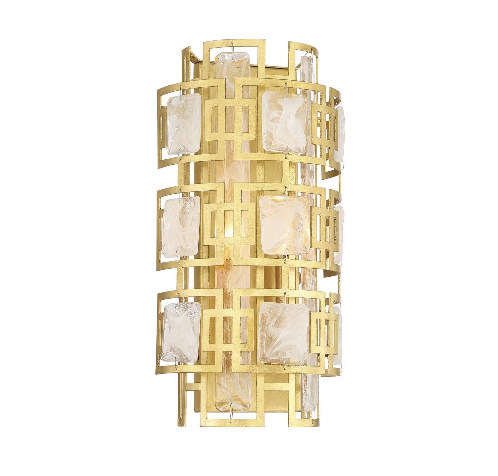 Portia 2-Light Wall Sconce in True Gold