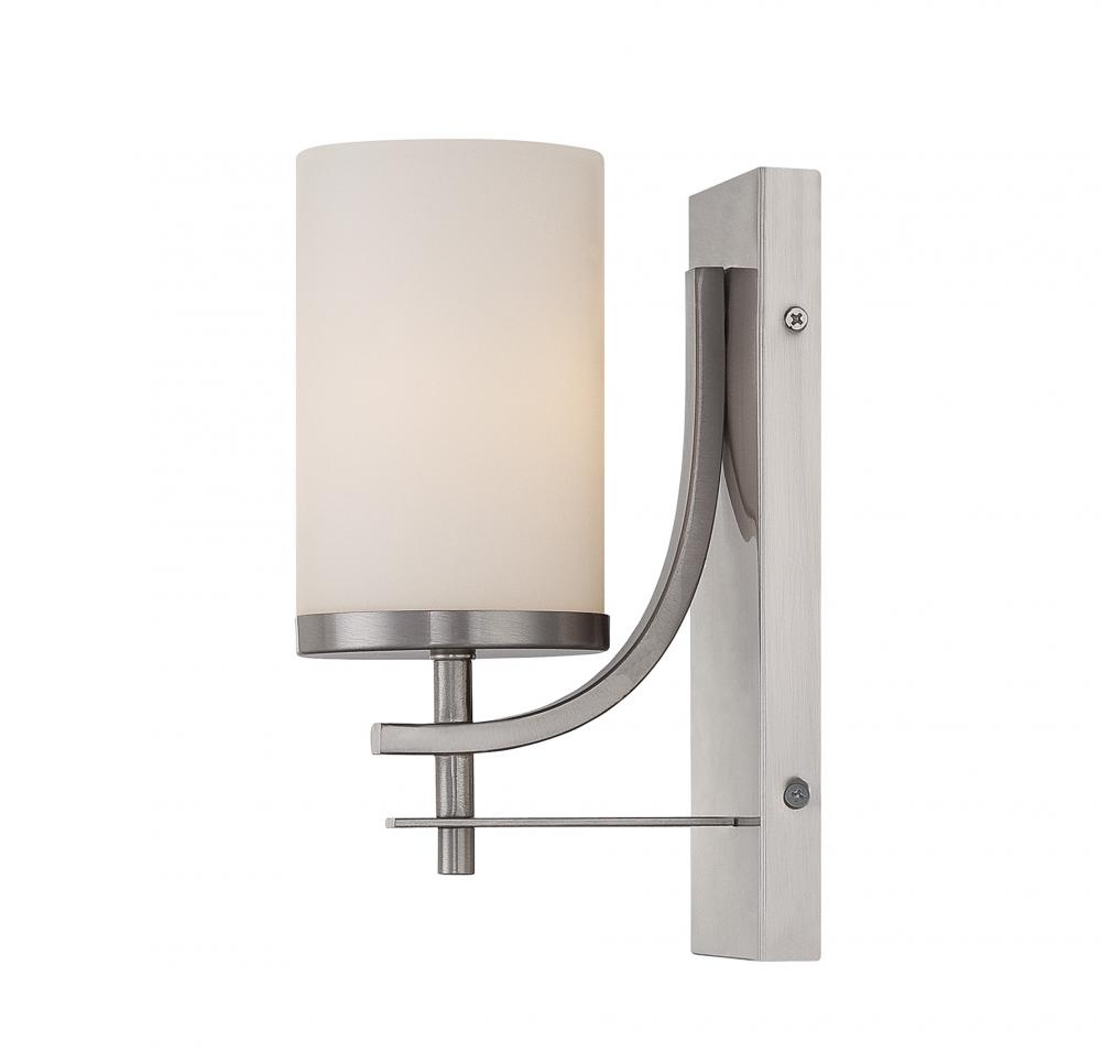 Colton 1-Light Wall Sconce in Satin Nickel