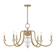 Savoy House 1-5802-6-322 - Bergdorf 6-Light Chandelier in Warm Brass