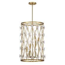 Savoy House 3-8412-6-322 - Bailey 6-Light Pendant in Warm Brass