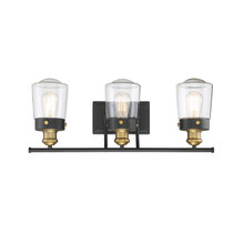 Savoy House 8-2069-3-51 - Macauley 3-Light Bathroom Vanity Light in Vintage Black with Warm Brass