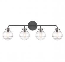 Savoy House 8-4300-4-BK - Mason 4-Light Bathroom Vanity Light in Matte Black